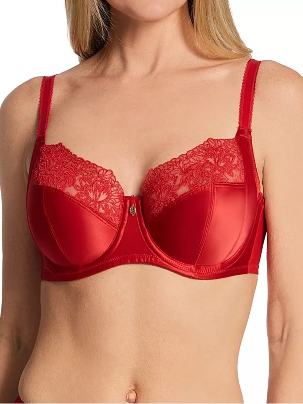 Wacoal Side Note Underwire Bra Red Size 34DD Sexy Date Night Romantic Scarlet